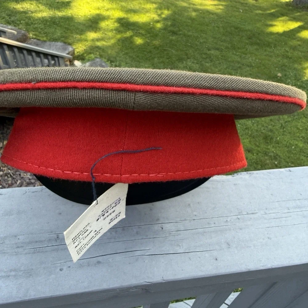 VTG Soviet USSR Military Parade Visor Cap Hat Size 58 Hammer & Sickle With‎ Tags